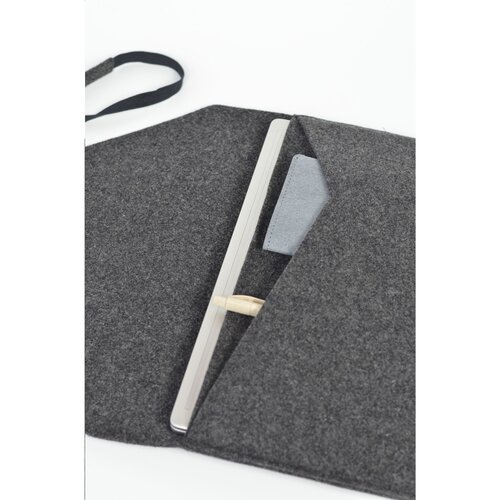 DéBlé MADE out of gerecyclede vilten laptophoes 269492 voor 14 inch laptop met extra opbergvak