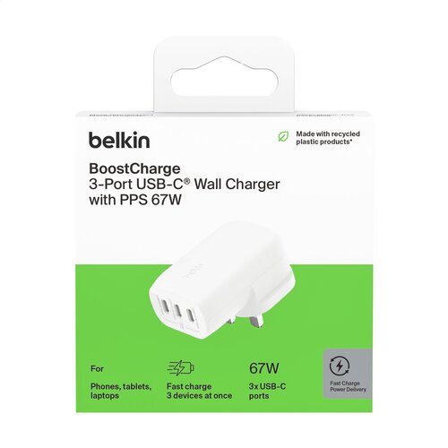 Belkin BoostCharge 3-Port Wall Charger EU 2491