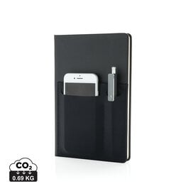 A5 Deluxe notitieboek met slimme opbergvakken P773.011 voorzien van telefoonvak, penhouder en documentenvak