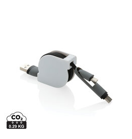 3-in-1 kabel met oprolmechanisme