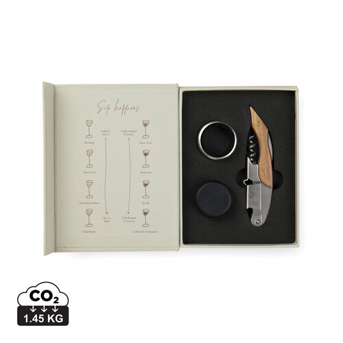 VINGA Story of Wine wijnset V2630013 in boekvormige geschenkdoos