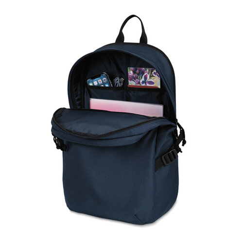 DéBlé Renew AWARE™ rPET laptoprugzak 100806 met 15 inch laptopvak en dubbele flesvakken