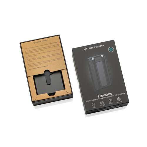 DeBle Urban Vitamin Redwood 5-in-1 Powerbank 5.000 mAh P322.7101 bedrukken met logo
