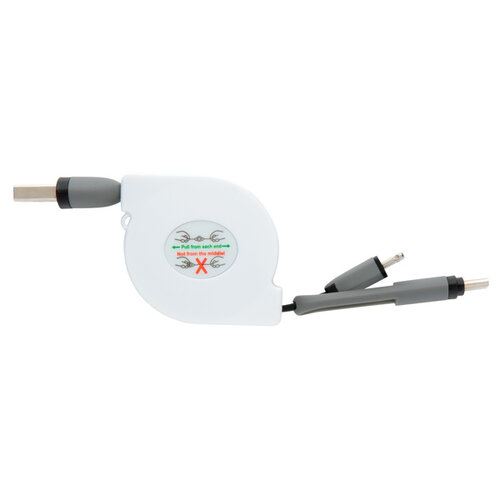 3-in-1 kabel met oprolmechanisme P302.22