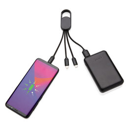 4-in-1 kabel met karabijnhaak