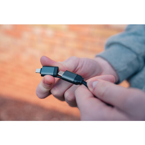 6-in-1-kabel Terra RCS gerecycled aluminium uitrekbaar