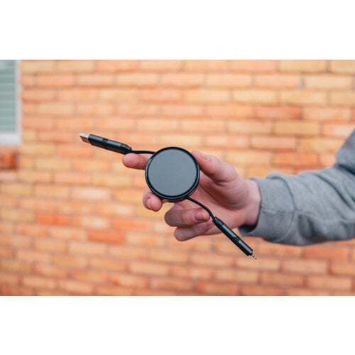 6-in-1-kabel Terra RCS gerecycled aluminium uitrekbaar