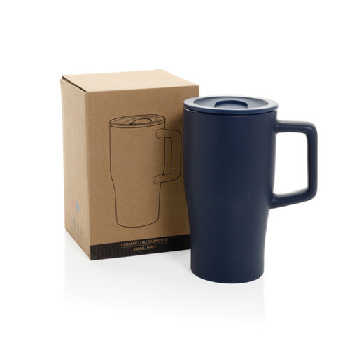 Luxe mok 490 ml met deksel Quencher met logo bedrukken DeBle