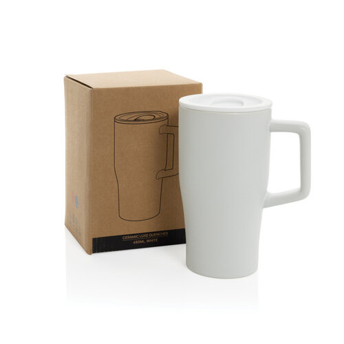 Luxe mok 490 ml met deksel Quencher met logo bedrukken DeBle