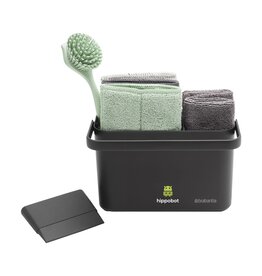 Brabantia SinkSide Organiser Schoonmaakset - 2981.92, complete kunststof organiser met schoonmaakdoekjes, borstel en schraper