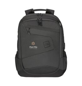 Tucano Lato Backpack 17 inch met logo – DeBle duurzame laptoprugzak van gerecycled kunststof met ergonomisch rugpand en organiser voor bedrijven