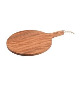 Wooosh Convivio, 262792, serveerplank graveren, acaciahouten serveerplank, ronde borrelplank, shared dining plank, FSC acaciahout, Wooosh relatiegeschenk, culinair relatiegeschenk