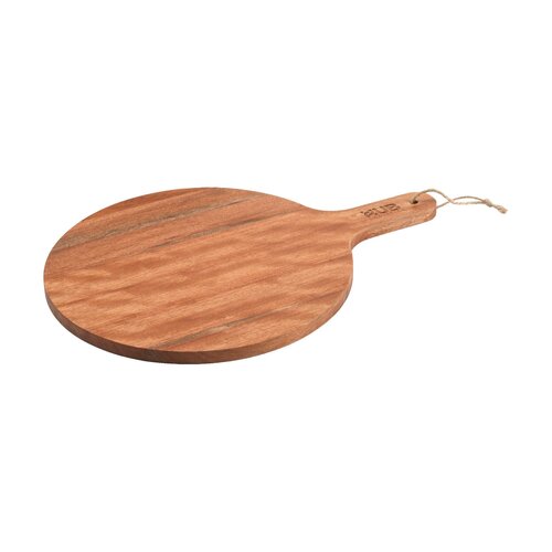 Wooosh Convivio, 262792, serveerplank graveren, acaciahouten serveerplank, ronde borrelplank, shared dining plank, FSC acaciahout, Wooosh relatiegeschenk, culinair relatiegeschenk