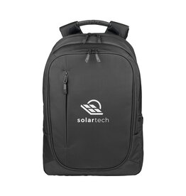 Tucano Bizip Backpack 15,6 inch met logo – DeBle duurzame laptoprugzak van gerecycled kunststof met organiser-vak, trolleyriem en laptopvak voor bedrijven