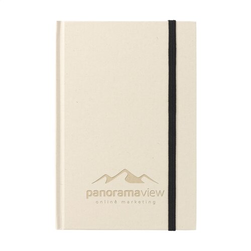 Sugarcane Bagasse Spiral Notebook A5 – 3497, duurzaam relatiegeschenk van FSC Mix-papier en suikerrietafval met hardcover, 80 gelinieerde vellen en wire-o-binding