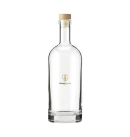 Waterflessen bedrukken Helsinki 1L glazen waterfles met houten kurkdop – 2788