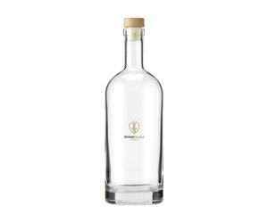 Glazen waterfles/drinkfles transparant met RVS dop 500 ml | Fun en Feest