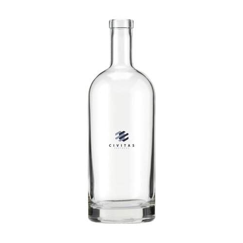 Helsinki Water Bottle 1L - 2786, stijlvolle glazen tafelfles met stevige bodem geschikt voor horeca