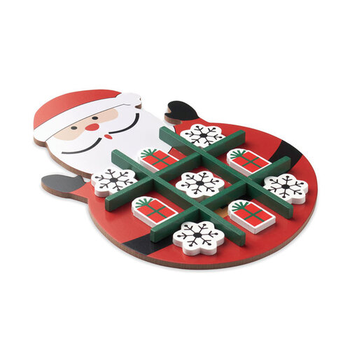 DéBlé Kerstmis houten tic tac toe CX1568) bedrukken met logo