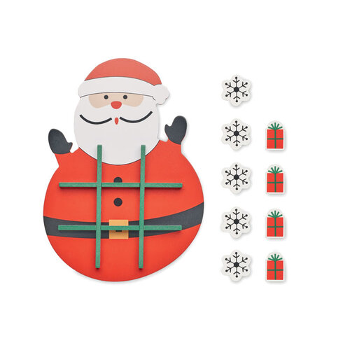 DéBlé Kerstmis houten tic tac toe CX1568) bedrukken met logo