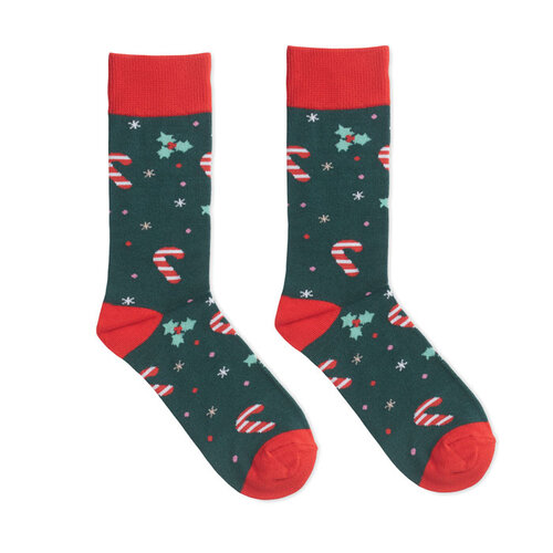DéBlé Paar kerstsokken M CX1574) bedrukken met logo