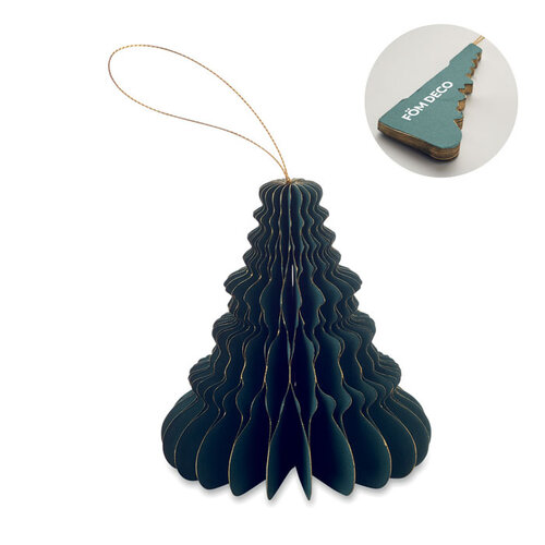 DéBlé Kerstboomhanger van papier CX1577) bedrukken met logo