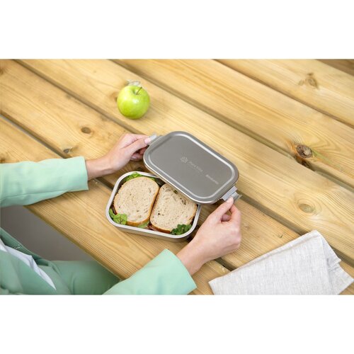 Brabantia Make & Take Lunchbox Medium 1,1 L - 2952, RVS lunchbox met luchtdichte kliksluiting en duurzaam design