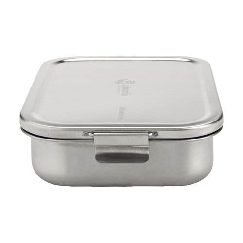 Brabantia Make & Take Bento Lunchbox 2 Liter - 2953.01, RVS lunchbox met uitneembare verdeler en luchtdichte sluiting