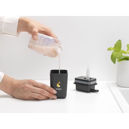 Brabantia Sinkside Zeepdispenser 200 ml - 2980.92, kunststof zeepdispenser met drupvrije pomp en ruimtebesparend design