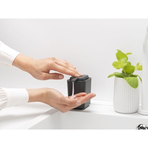 Brabantia Sinkside Zeepdispenser 200 ml - 2980.92, kunststof zeepdispenser met drupvrije pomp en ruimtebesparend design