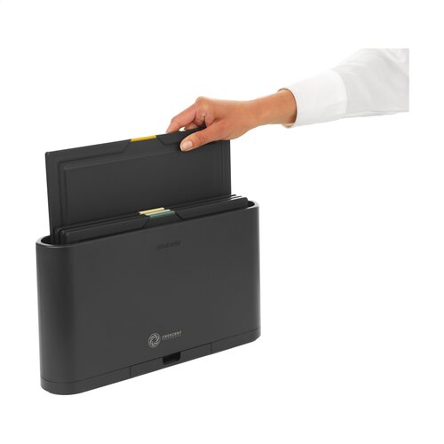 Brabantia Tasty+ Set Snijplanken - 2969.92, kunststof snijplankenset met 4 kleurgecodeerde planken en houder met tablethouder