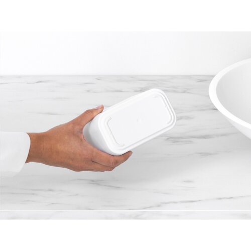 Brabantia Mindset Badkamer Afvalbakje - 2961.10, compact kunststof afvalbakje met afneembare klapdeksel