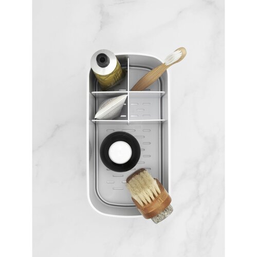Brabantia Badkamer Caddy - 2966.10, kunststof badkamer organizer met 5 vakken en uitneembare inzet