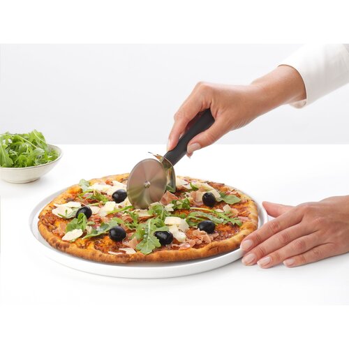 Brabantia Tasty+ Deeg-/Pizzasnijder - 2957.92, RVS pizzasnijder met ergonomische handgreep en beschermhoes