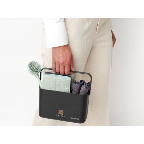 Brabantia SinkSide Organiser Schoonmaakset - 2981.92, complete kunststof organiser met schoonmaakdoekjes, borstel en schraper