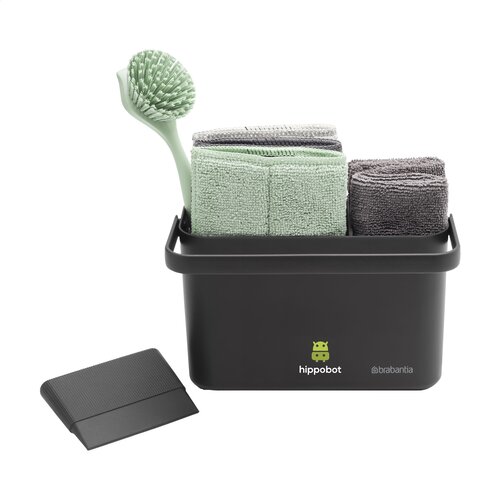 Brabantia SinkSide Organiser Schoonmaakset - 2981.92, complete kunststof organiser met schoonmaakdoekjes, borstel en schraper