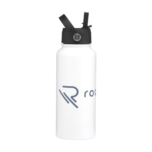 DéBlé Eddy RCS Recycled Steel Bottle 900 ml – Dubbelwandig RVS & Draagring bedrukken met logo