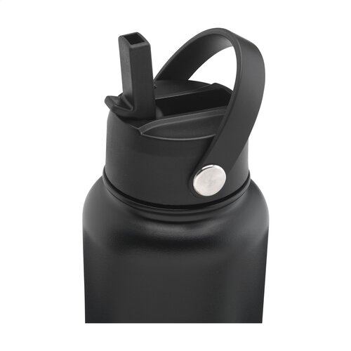 DéBlé Eddy RCS Recycled Steel Bottle 900 ml – Dubbelwandig RVS & Draagring bedrukken met logo