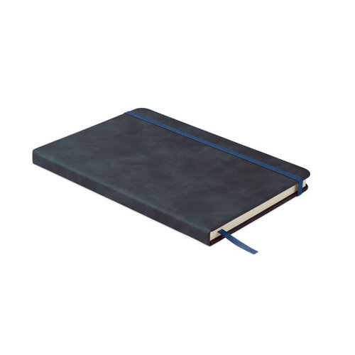 A5 Notitieboek Smokey PU – MO2664, stijlvol relatiegeschenk met luxe PU cover van gerecycled materiaal en 160 gelinieerde pagina’s van gerecycled papier