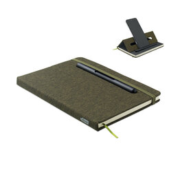 DeBle A5 RPET notitieboek MO2687 met telefoonhouder bedrukken met logo