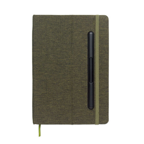 DeBle A5 RPET notitieboek MO2687 met telefoonhouder bedrukken met logo