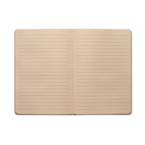 A5 Suikerriet PLA Notitieboek – MO2695, eco relatiegeschenk met harde kaft van suikerrietvezel en 160 gelinieerde pagina’s, duurzaam en stijlvol A5 notitieboek