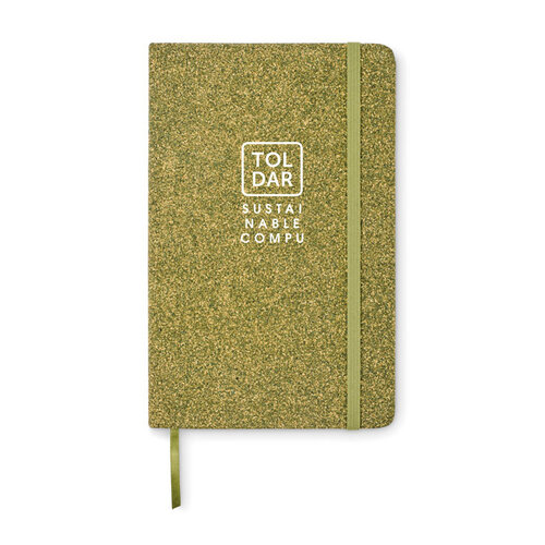 DeBle A5 notitieboek MO2603 van theedrab en kurk bedrukken met logo