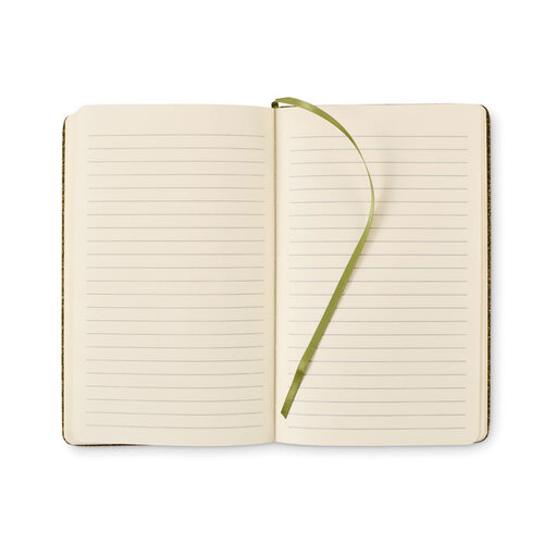 DeBle A5 notitieboek MO2603 van theedrab en kurk bedrukken met logo