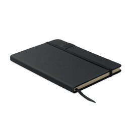 A5 Notitieboek met USB – MO2725, premium relatiegeschenk van gerecycled papier met harde cover en geïntegreerde 16GB USB-stick