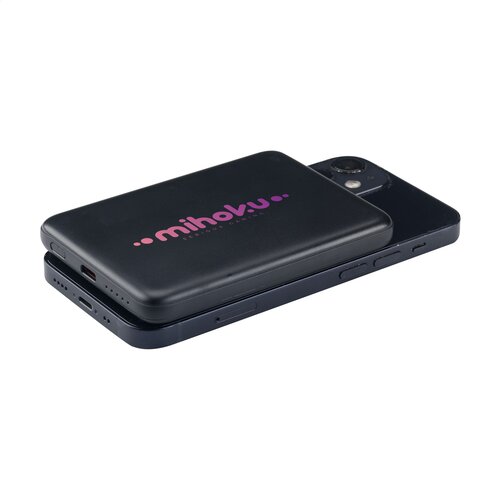 DéBlé Optima magnetische powerbank 261974 5.000 mAh van gerecycled ABS voor draadloos opladen