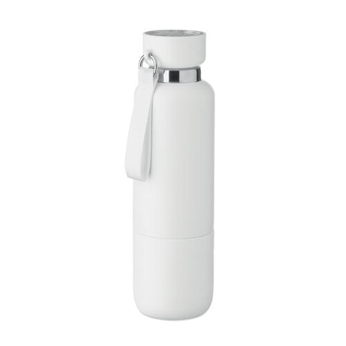 DeBle dubbelwandige thermosfles 500 ml van gerecycled RVS met logo, duurzame herbruikbare isolerende drinkfles