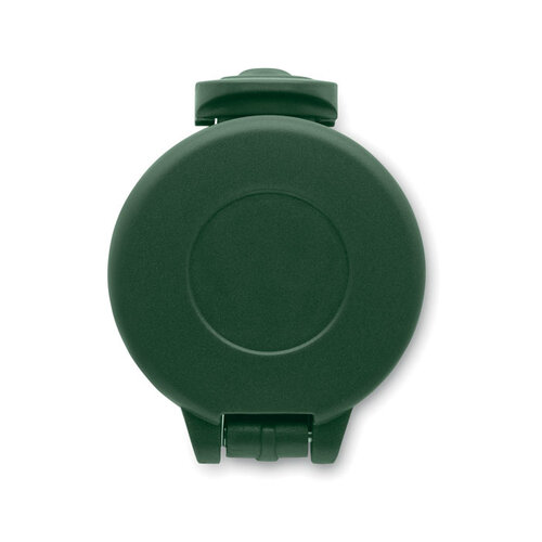 DeBle duurzame dubbelwandige thermosfles 300 ml MO2735 van gerecycled RVS met éénhandige bediening bedrukt met logo