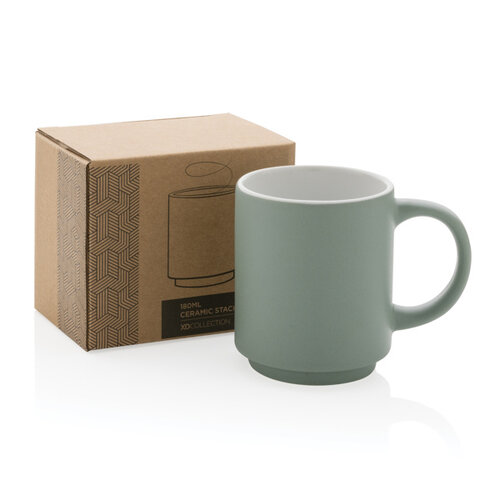Stapelbare mok 180 ml P434.07 met logo bedrukken DeBle