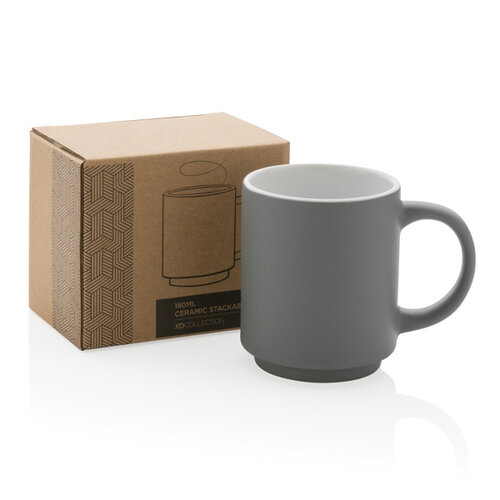 Stapelbare mok 180 ml P434.07 met logo bedrukken DeBle
